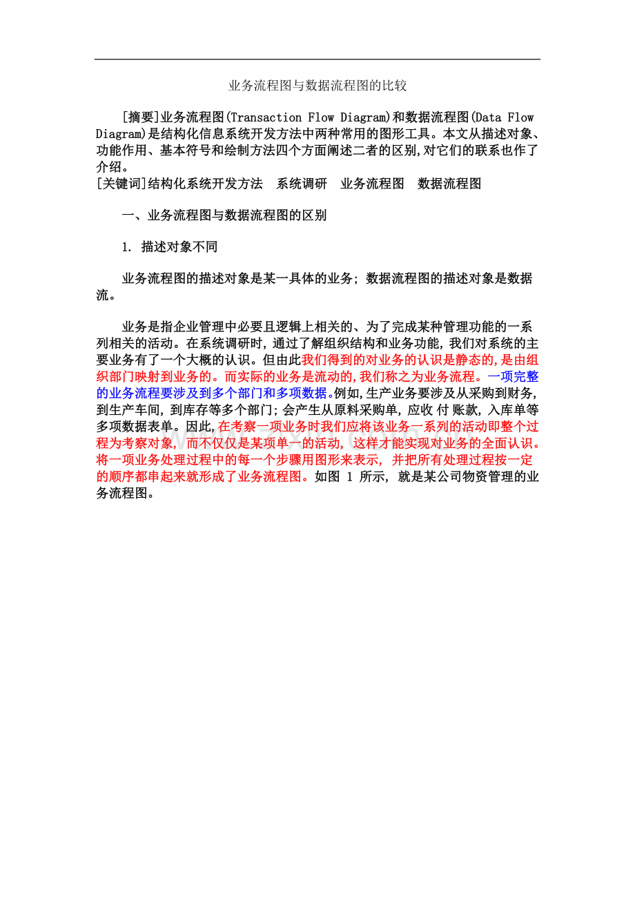 业务流程图与数据流程图的比较(00001).doc_第2页