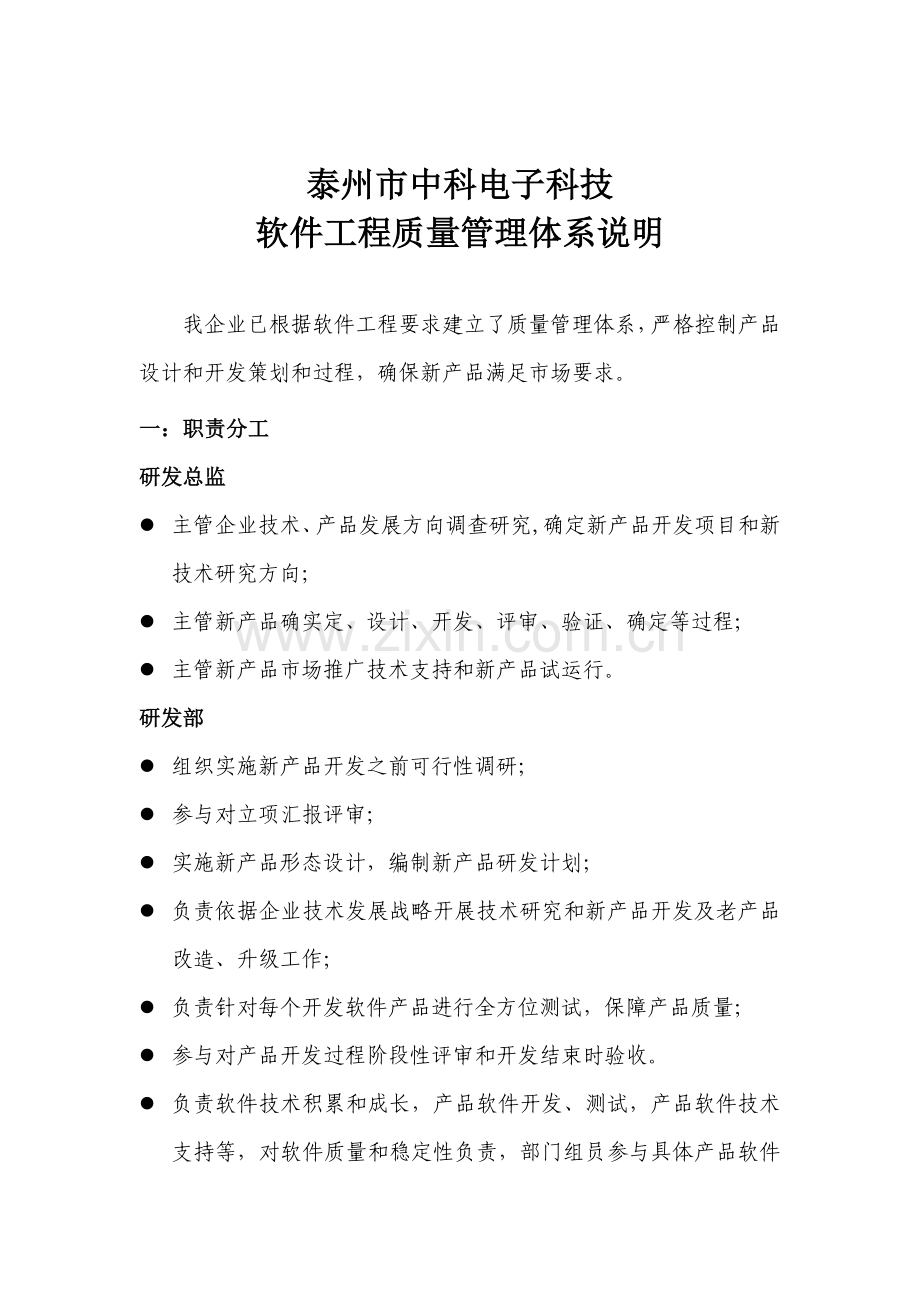 软件综合项目工程质量管理标准体系说明.docx_第1页