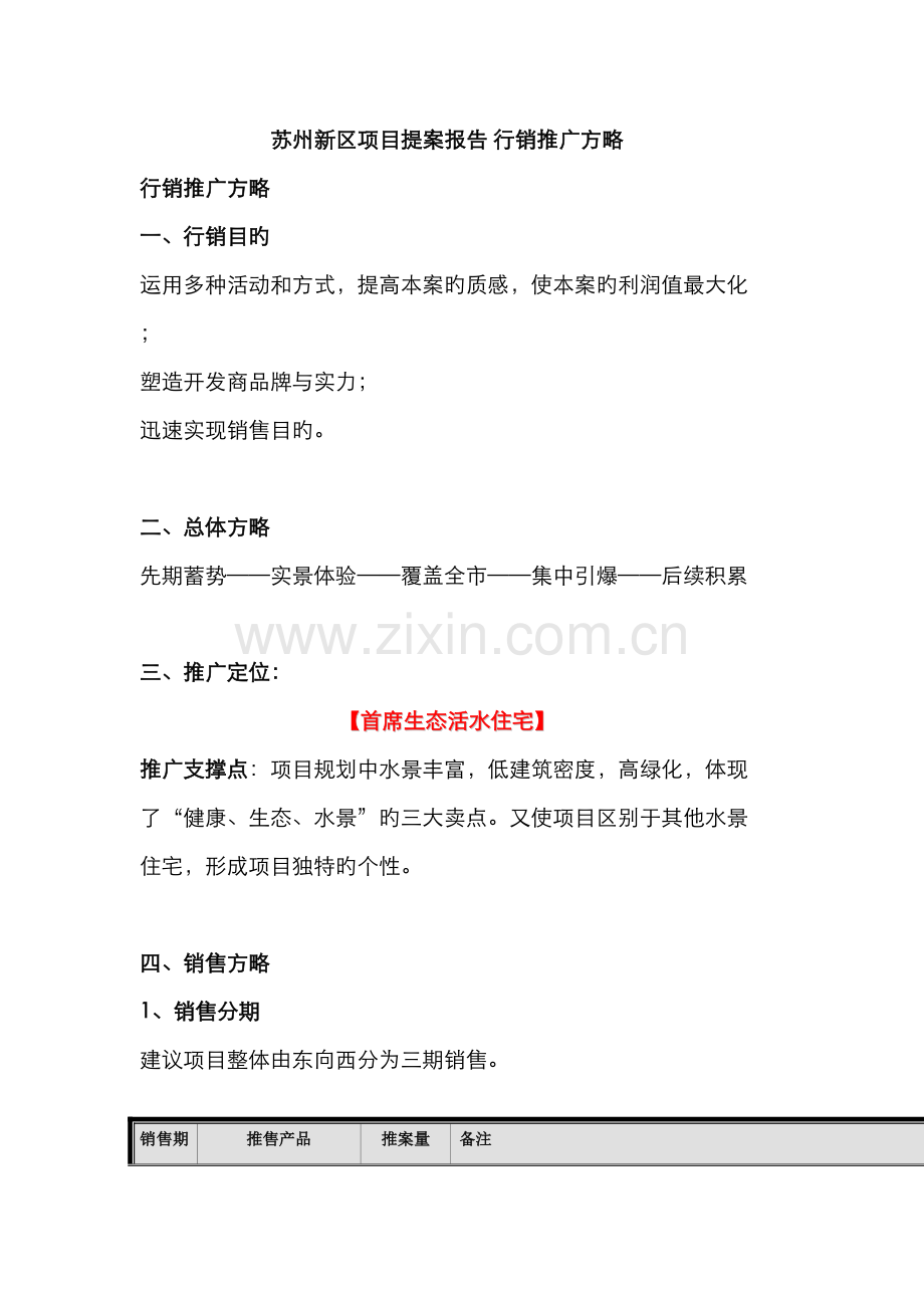 苏州新区项目提案报告行销推广策略.docx_第1页