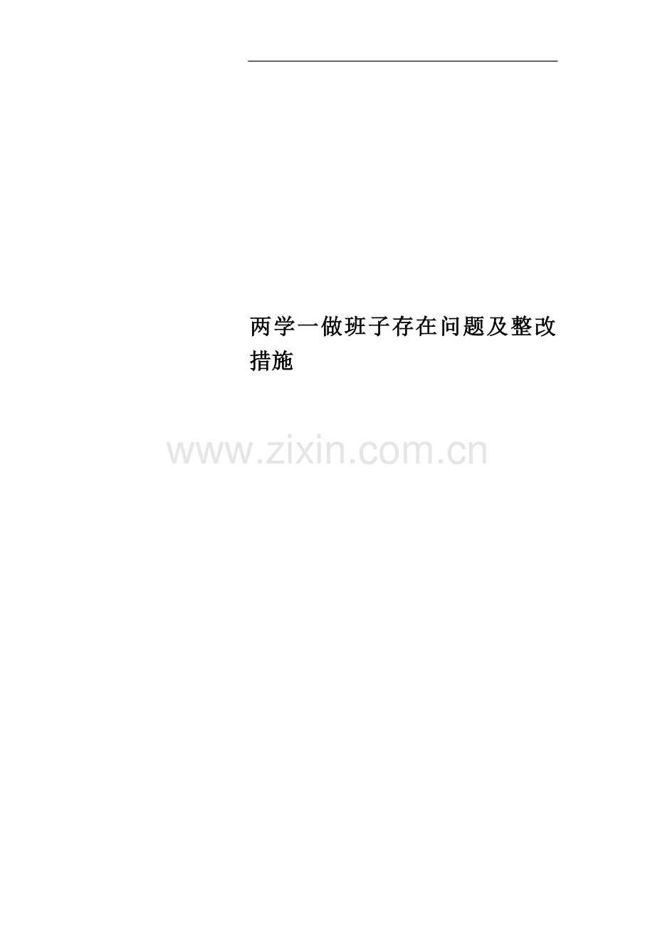 两学一做班子存在问题及整改措施.docx_第1页