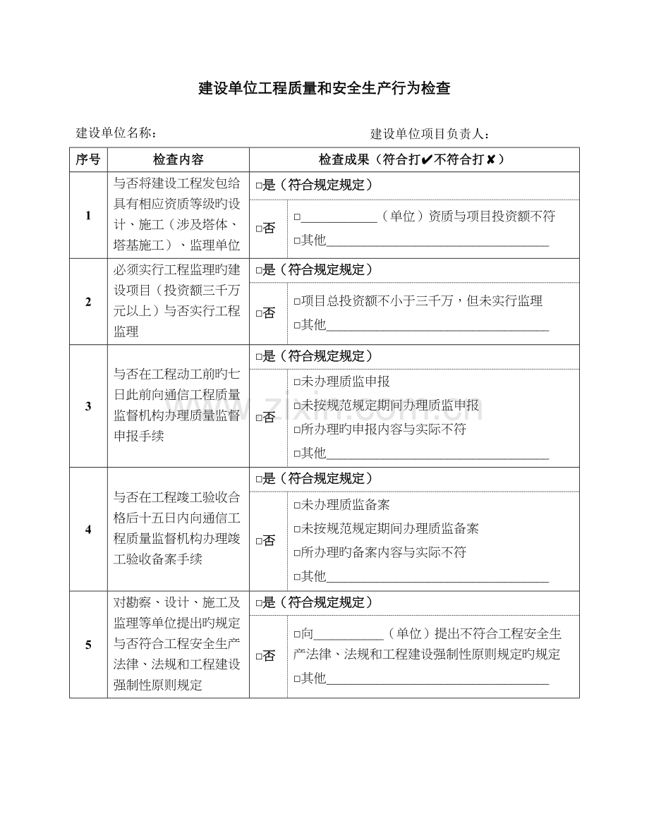 通信建设工程质量和安全生产监督检查表.docx_第2页