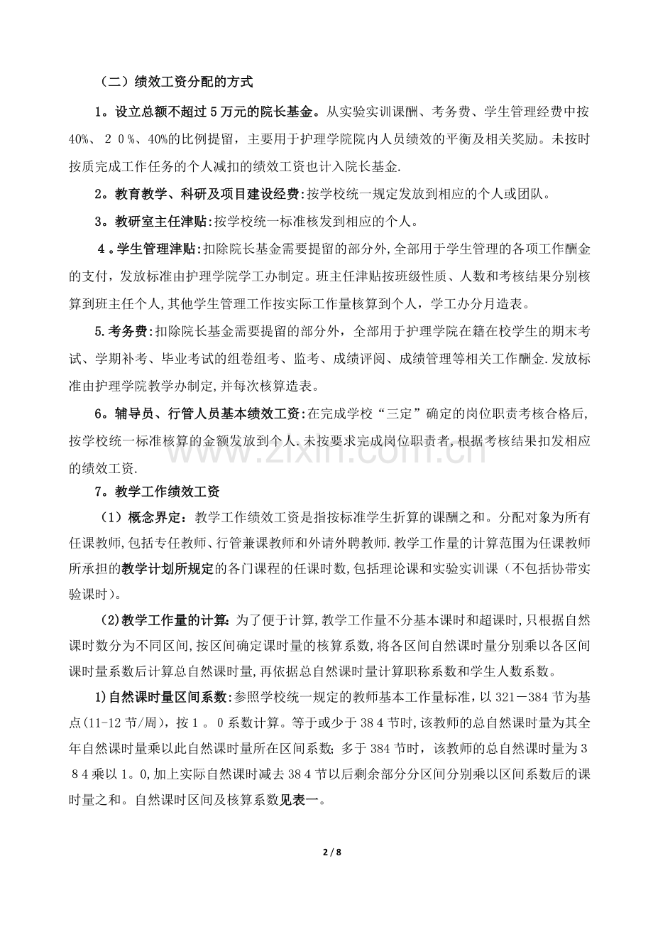 护理学院实绩绩效工资分配方案(讨论稿2017.8.15).docx_第2页