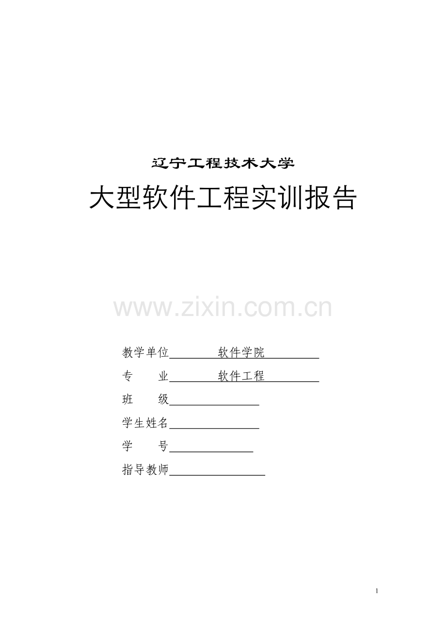 大型软件项目实训报告(DOC-34页).docx_第1页