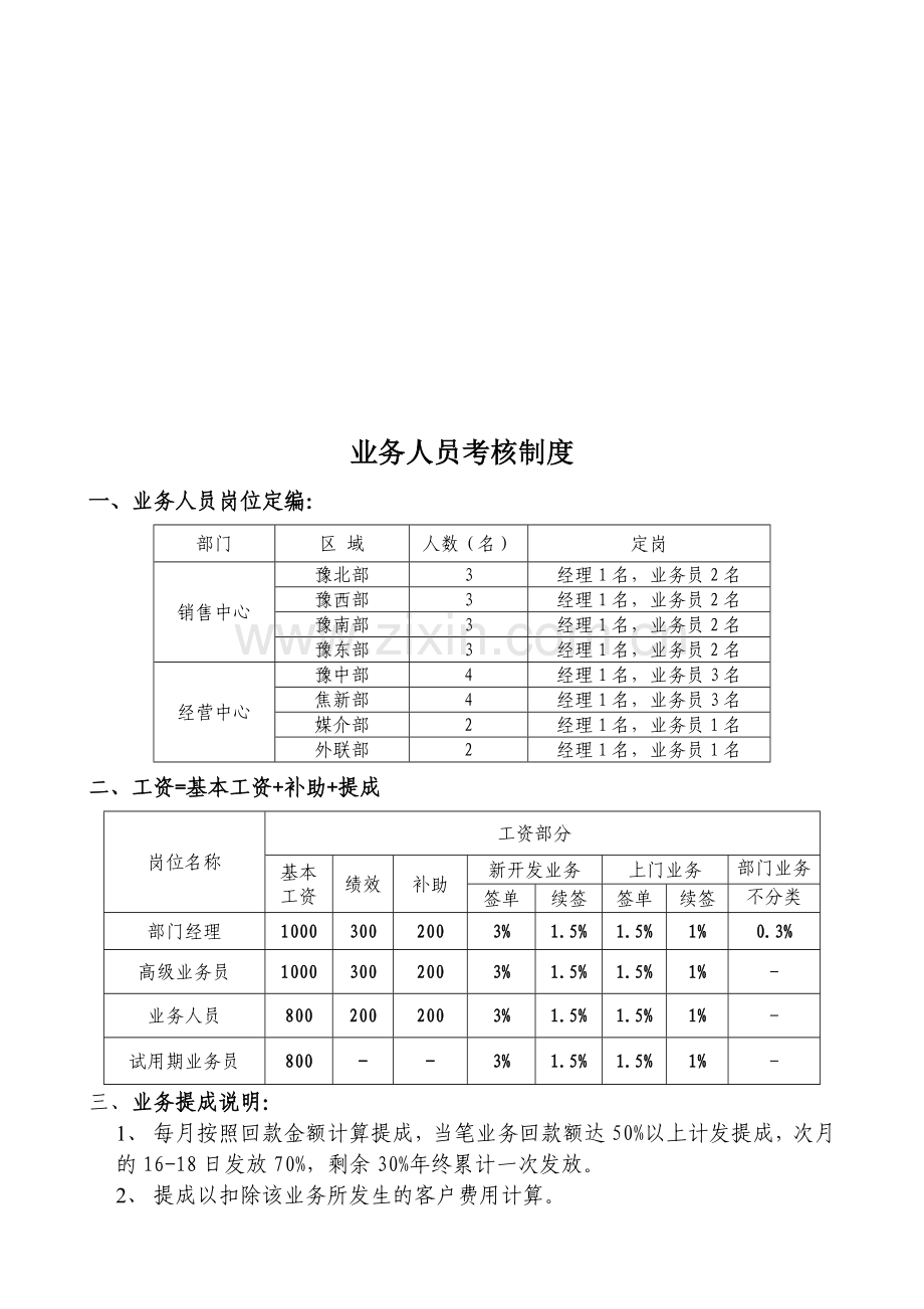 业务部门考核制度.doc_第1页