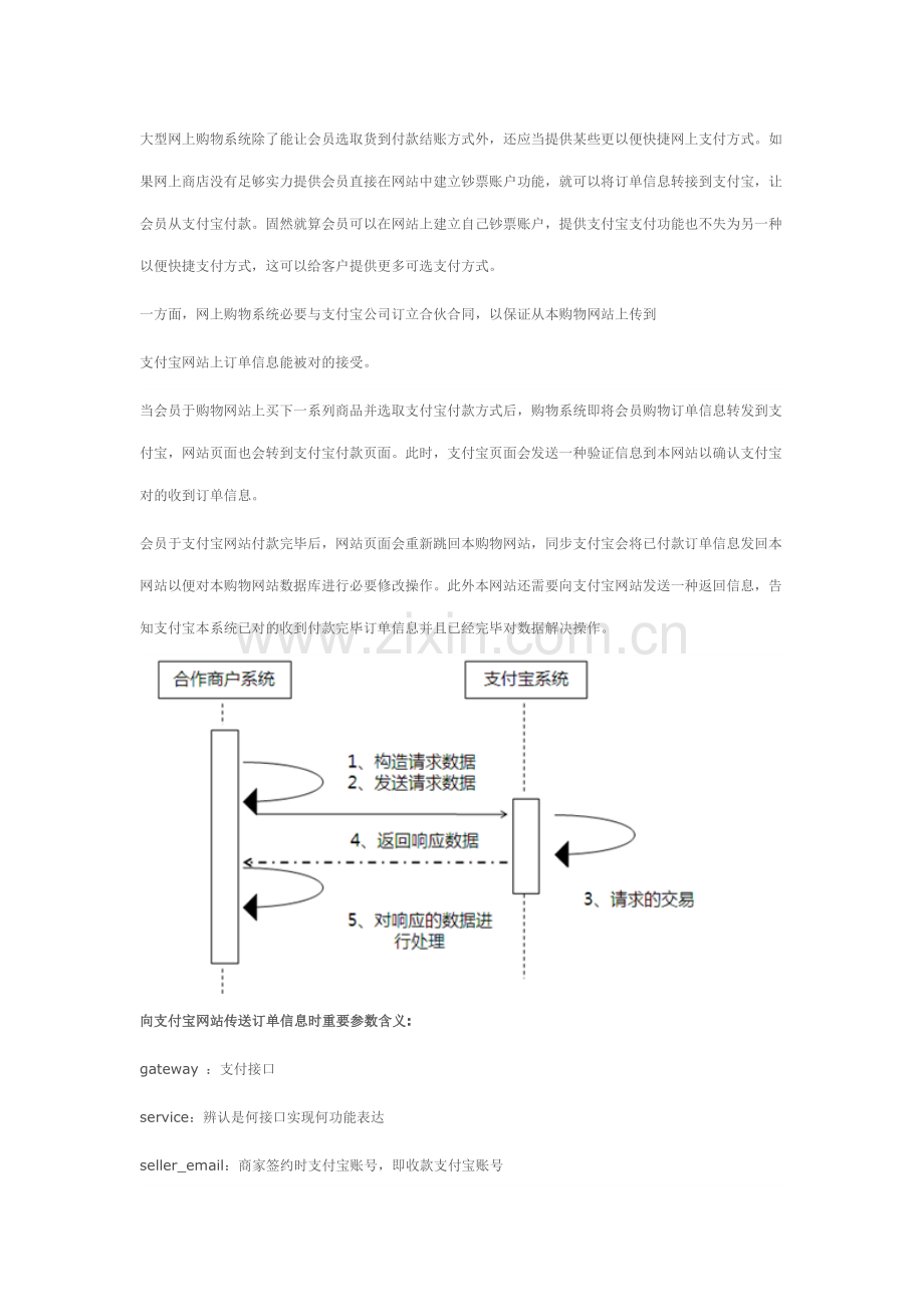 网站转接支付宝解决方案样本.doc_第1页