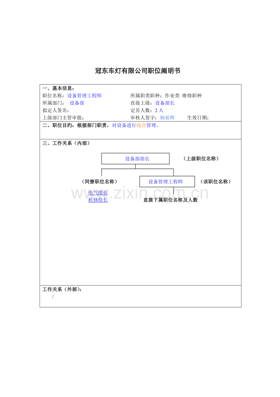 职务说明书设备部.docx_第3页