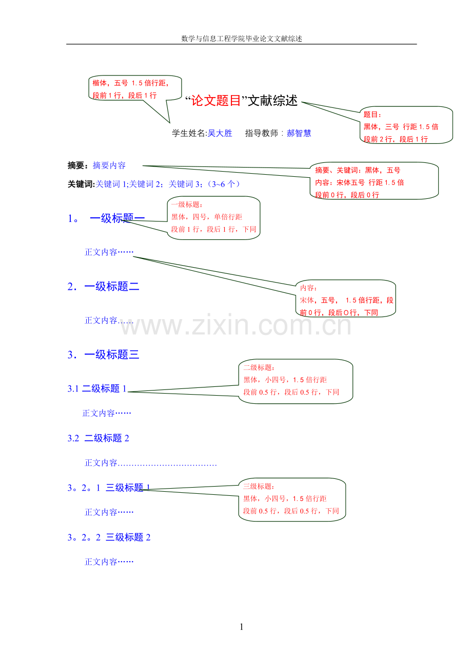 台州学院-毕业论文-文献综述模板及基本要求.doc_第1页