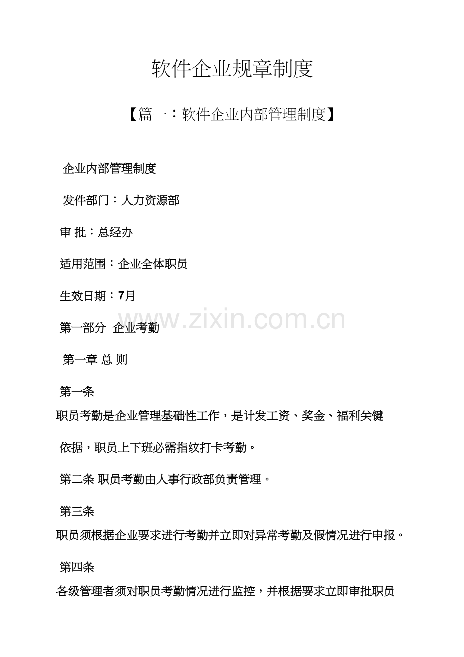 软件公司专项规章新规制度.docx_第1页