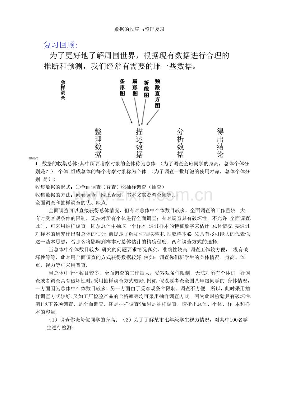 数据的收集与整理复习.docx_第1页