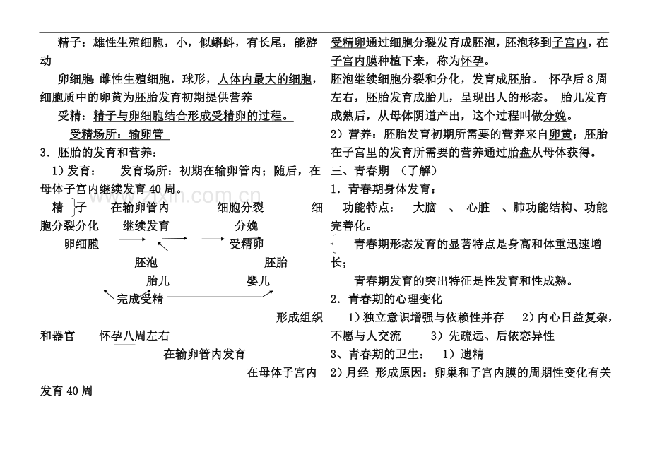 七年级下册生物知识点归纳.doc_第3页