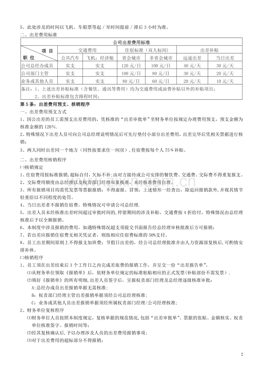 公司出差管理制度.docx_第2页