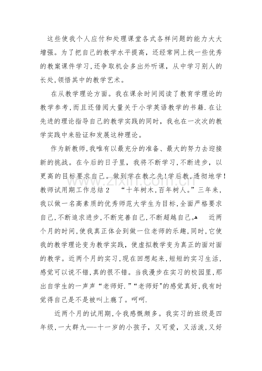 教师试用期工作总结5篇.docx_第2页