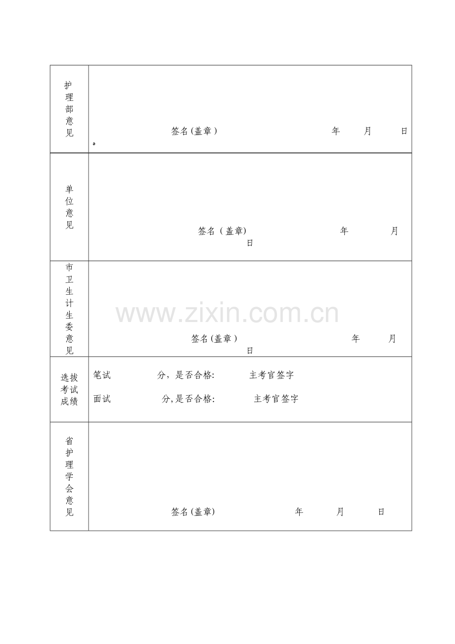 安徽省专科护士培训申请表.doc_第2页