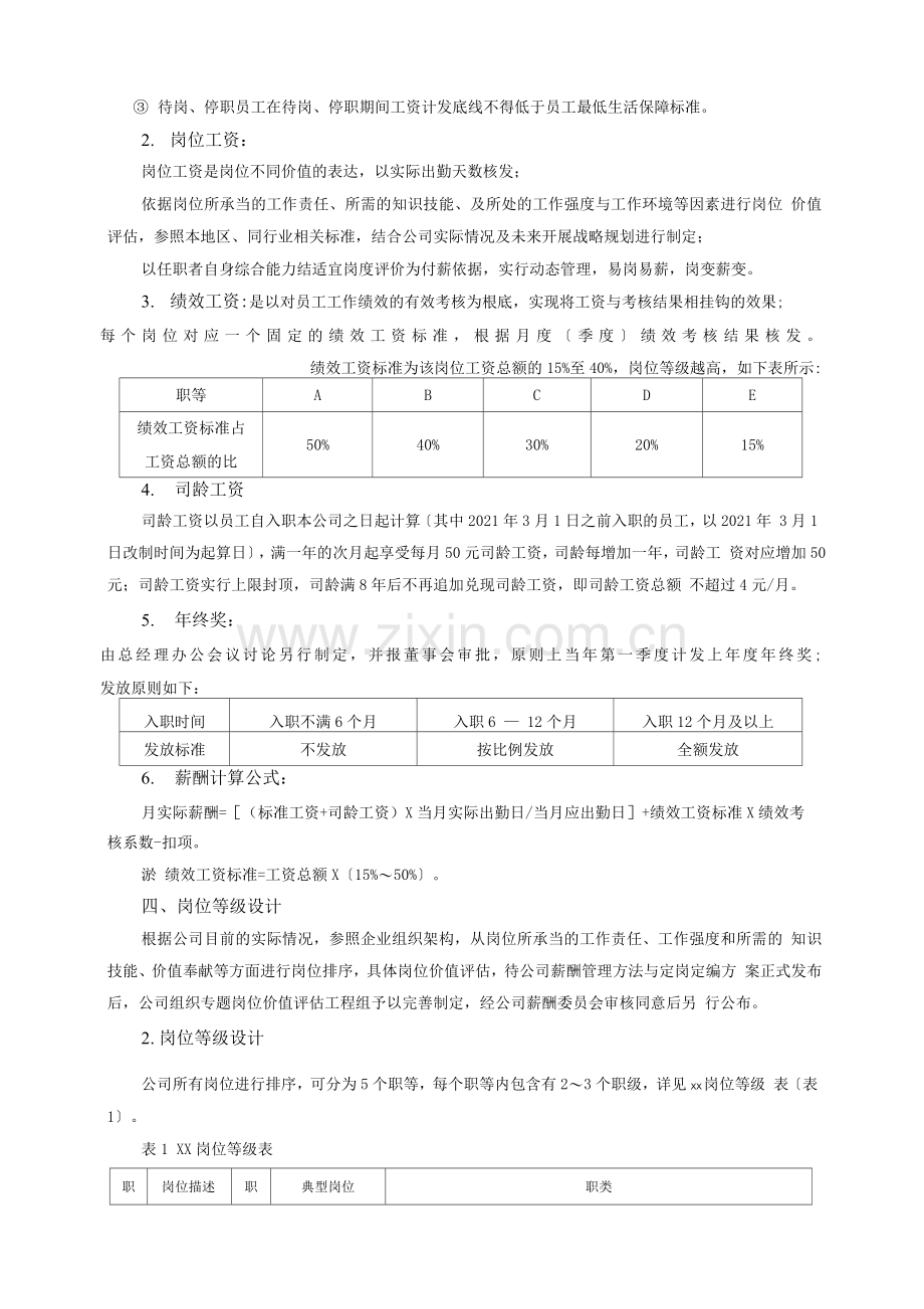 年度薪酬调整方案(岗位绩效工资制).docx_第2页