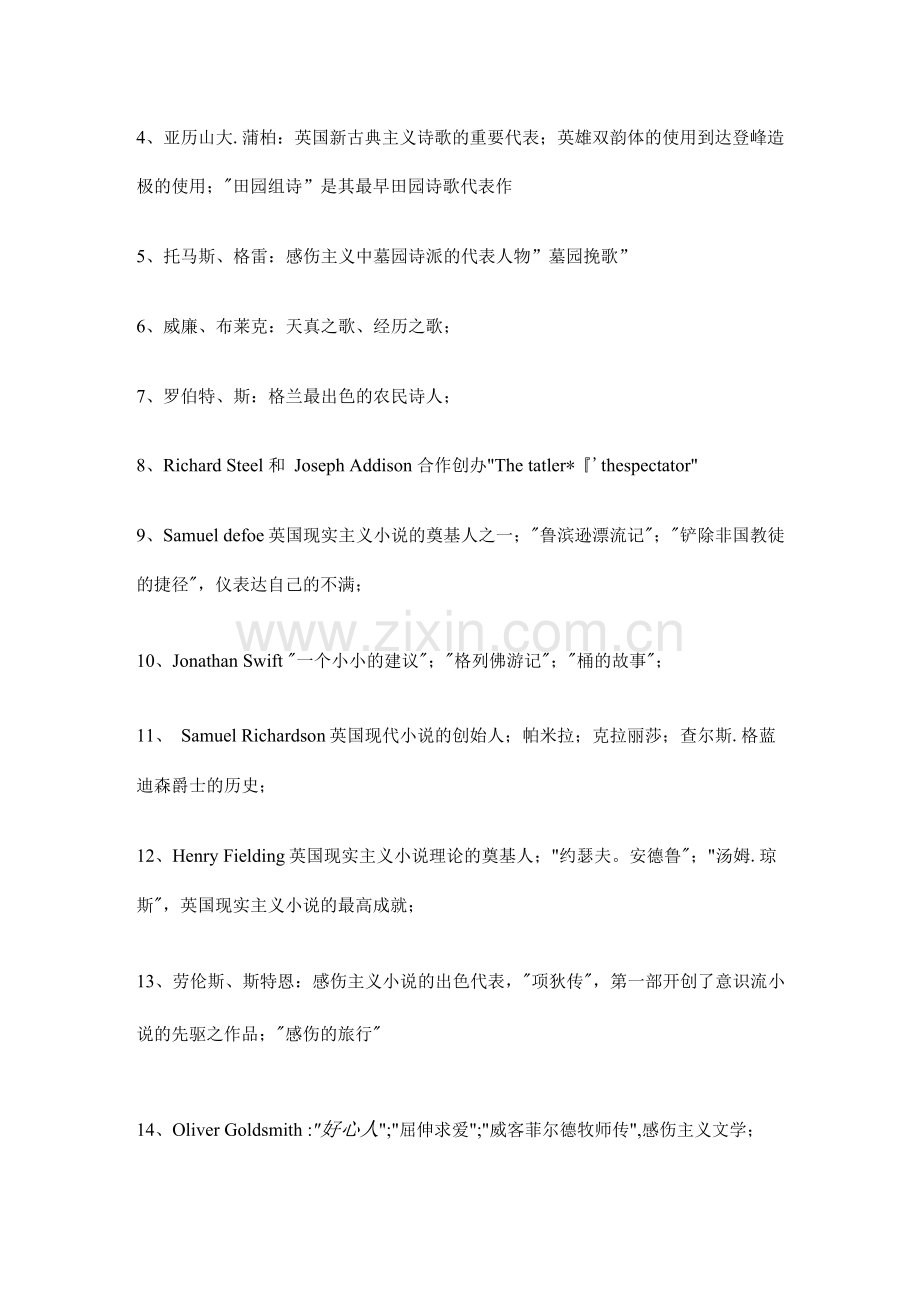 专业八级英国美国文学知识考点.docx_第3页