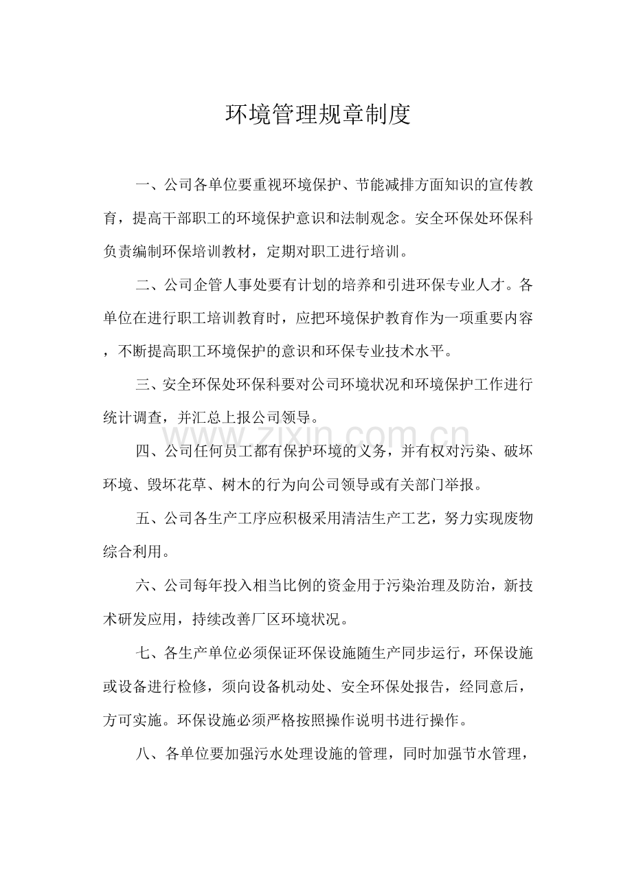 环境管理规章制度.docx_第1页