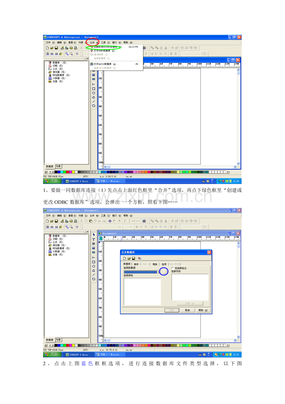 CODESOFT套用数据库说明指导书.doc_第1页