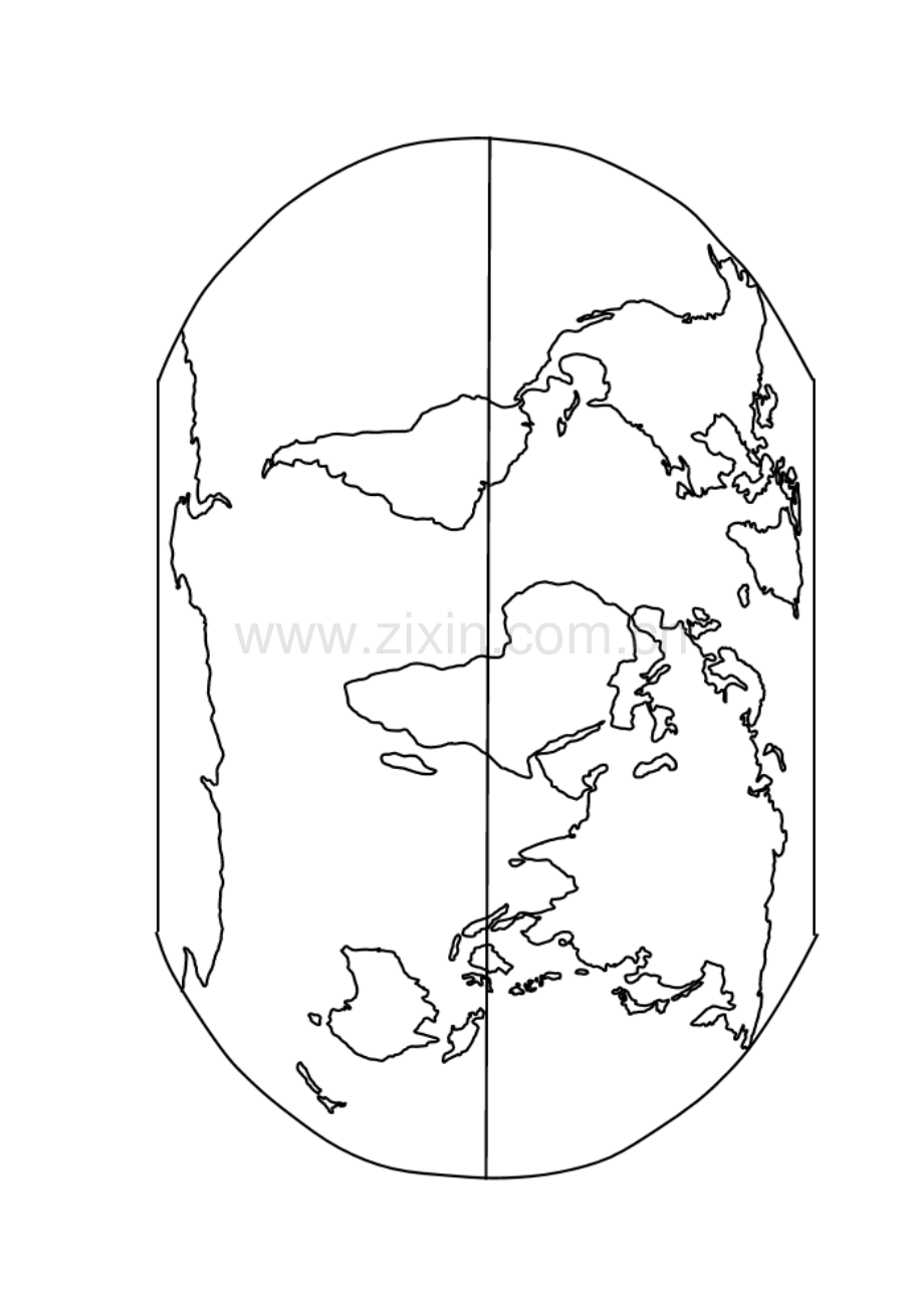 世界地图空白图(高清版).doc_第2页