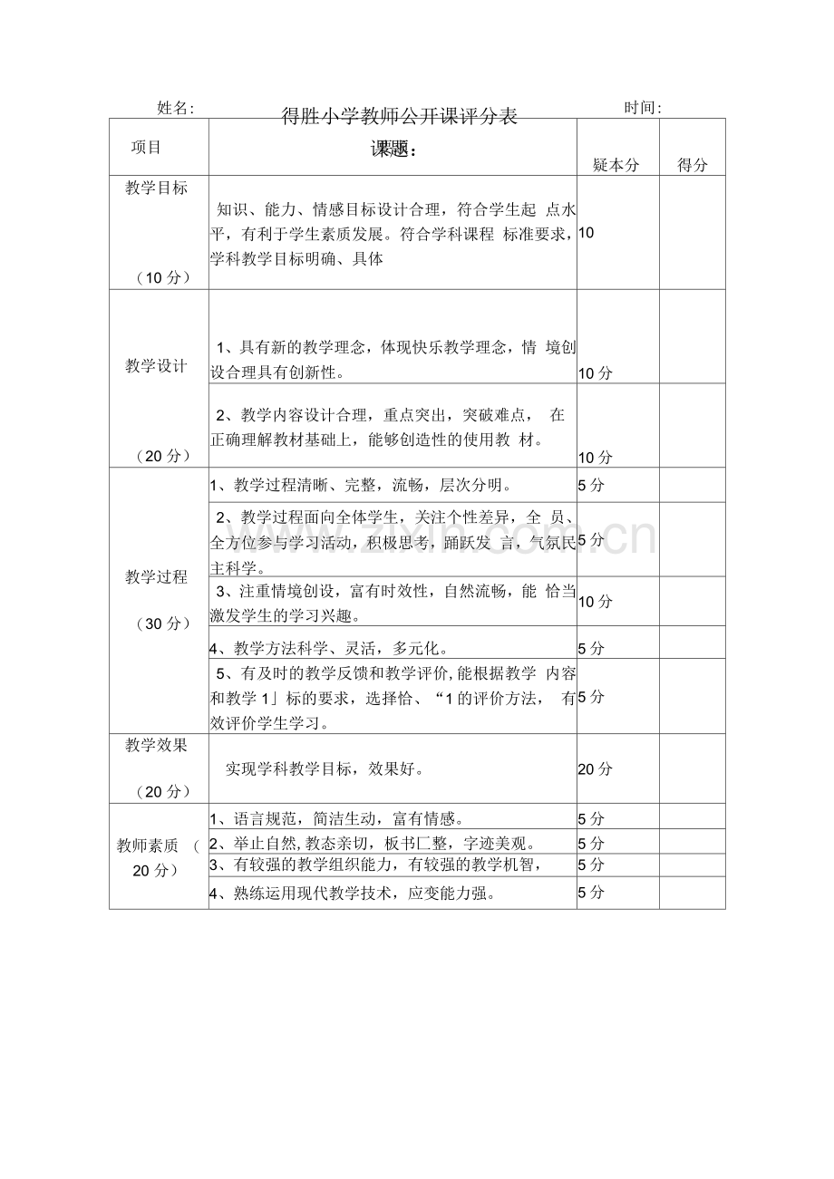 教师公开课评分表.docx_第2页