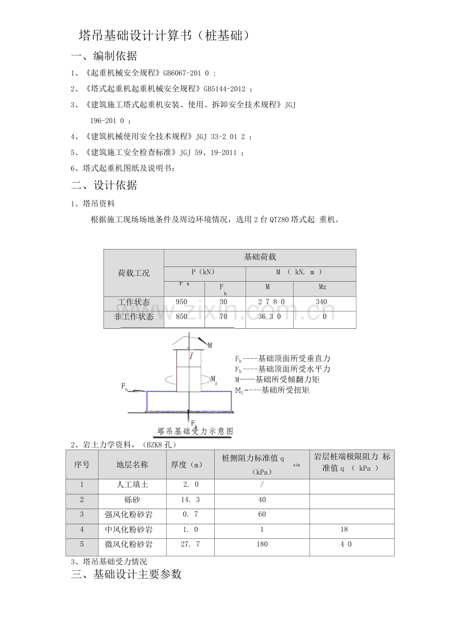 塔吊基础设计计算书(桩基础).docx_第1页