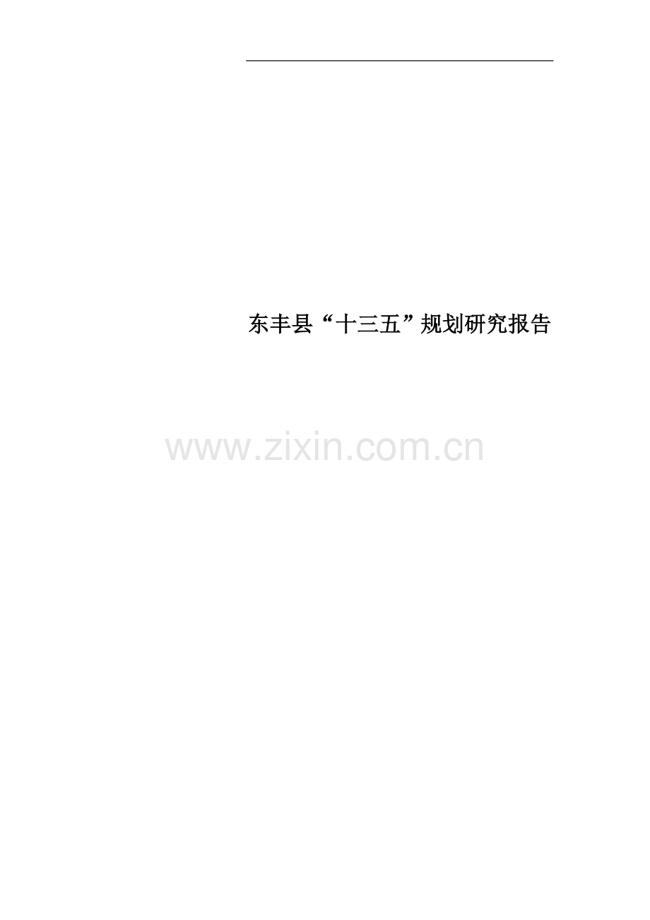 东丰县“十三五”规划研究报告.doc_第1页