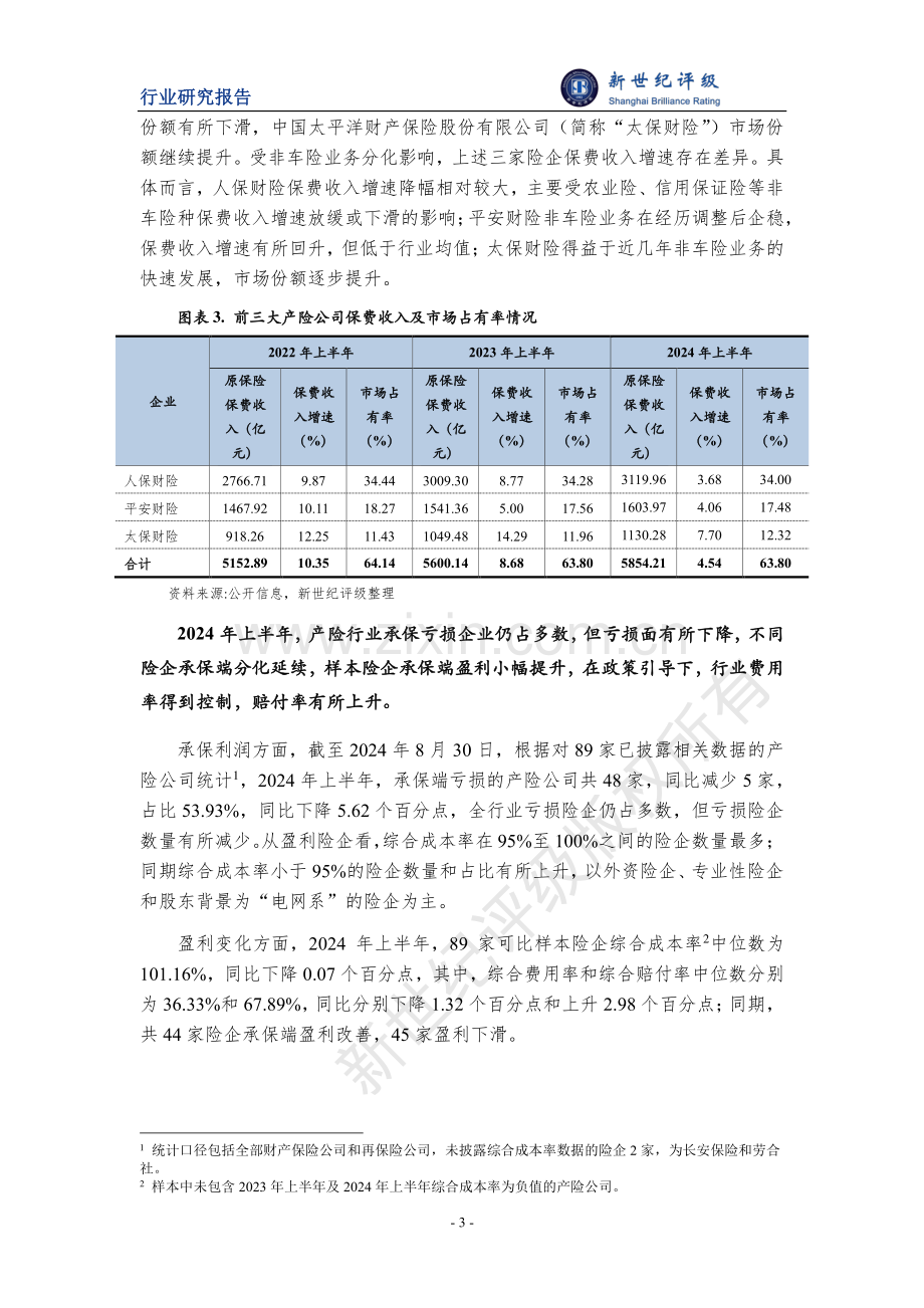 2024年上半年财产保险行业信用观察.pdf_第3页