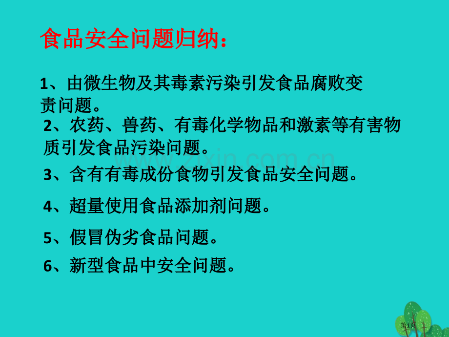 七年级生物下册合理膳食与食品安全食品安全问题归纳省公开课一等奖百校联赛赛课微课获奖PPT课件.pptx_第1页