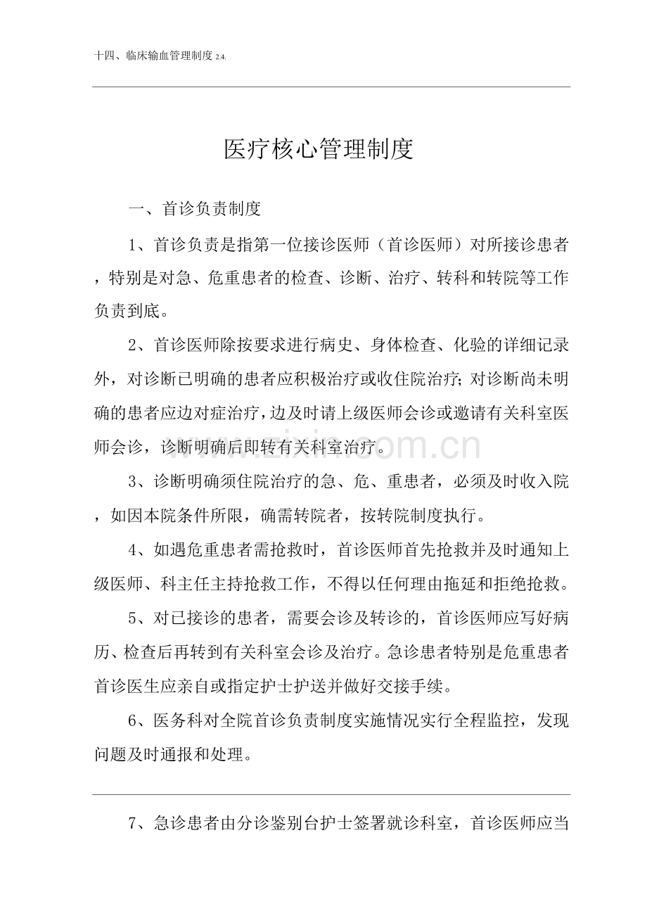 医院医疗核心制度.docx_第2页