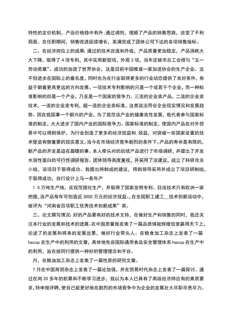 高级经济师年终工作总结范文.docx_第2页