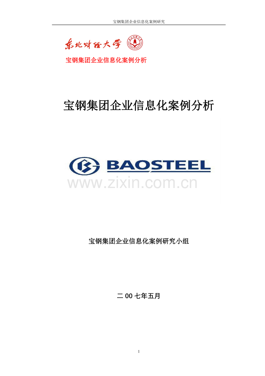 专题资料（2021-2022年）宝钢集团企业信息化案例分析文档信息.doc_第1页