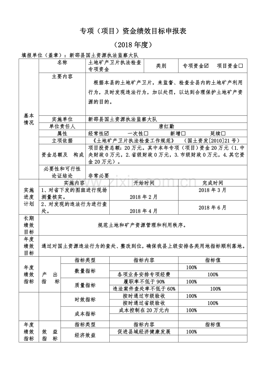 专项项目资金绩效目标申报表.doc_第2页