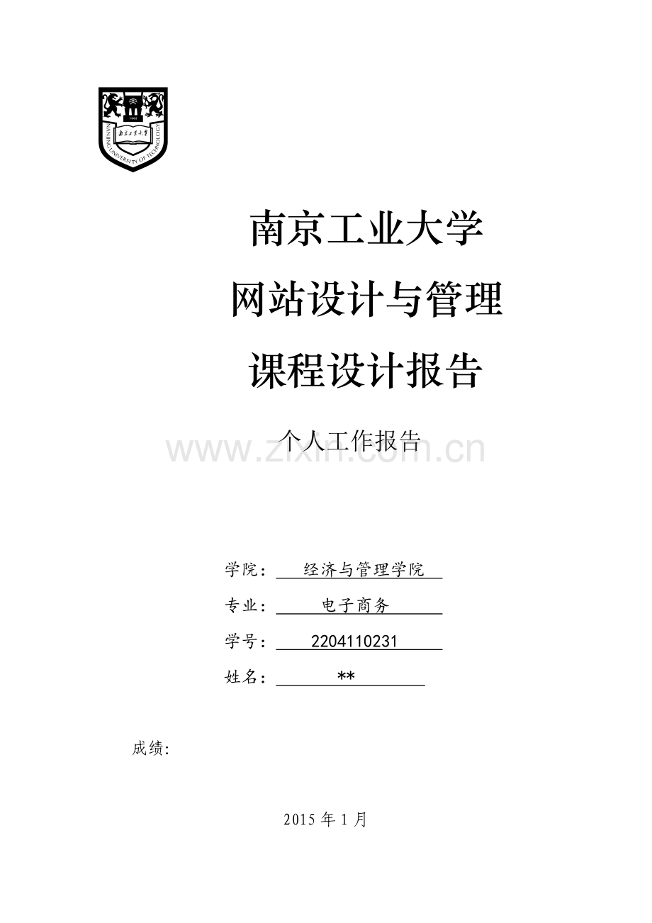 电子商务网站课程设计-气球网站个人报告.doc_第1页