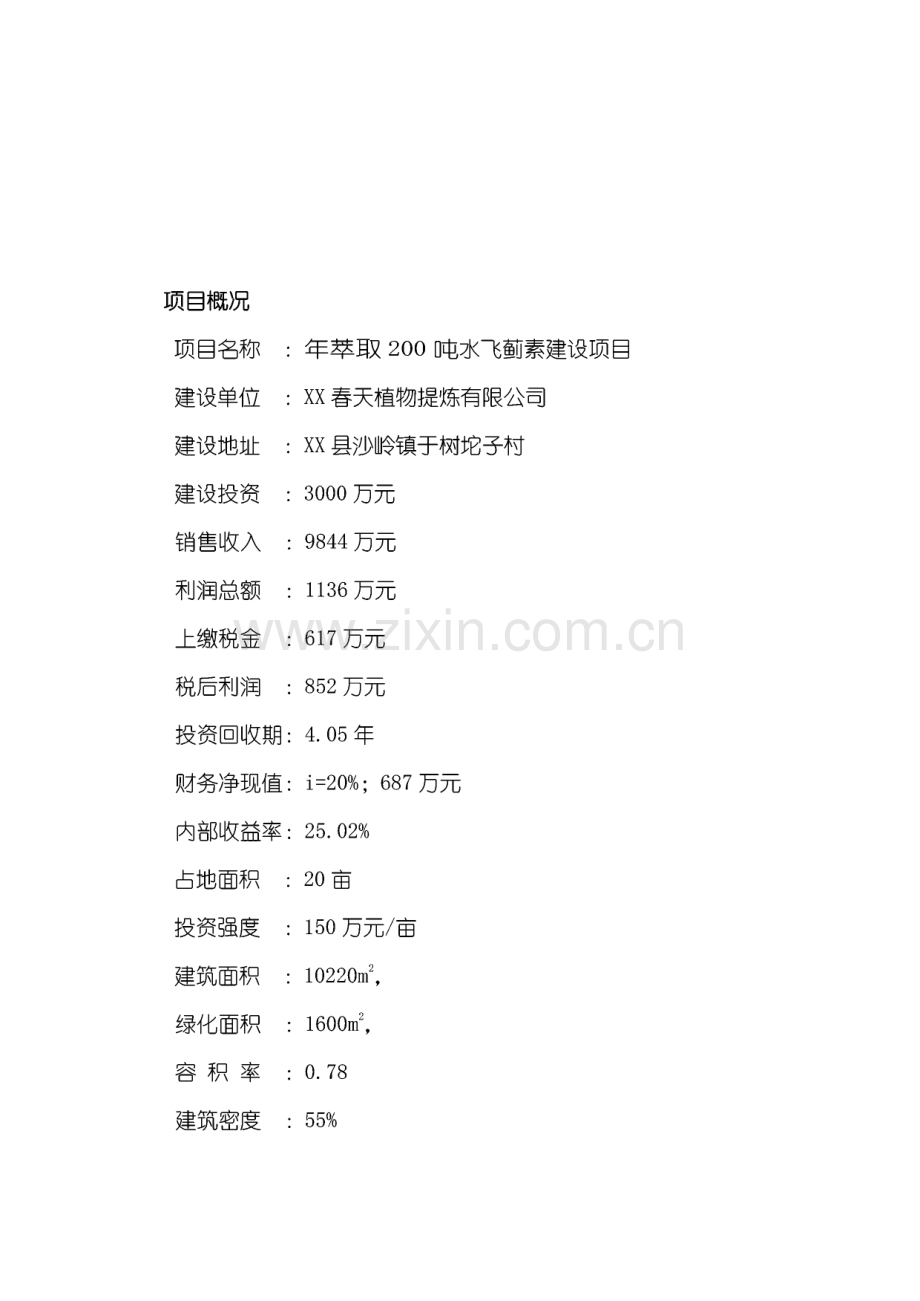 年萃取200吨水飞蓟素建设项目可行性研究报告.pdf_第2页