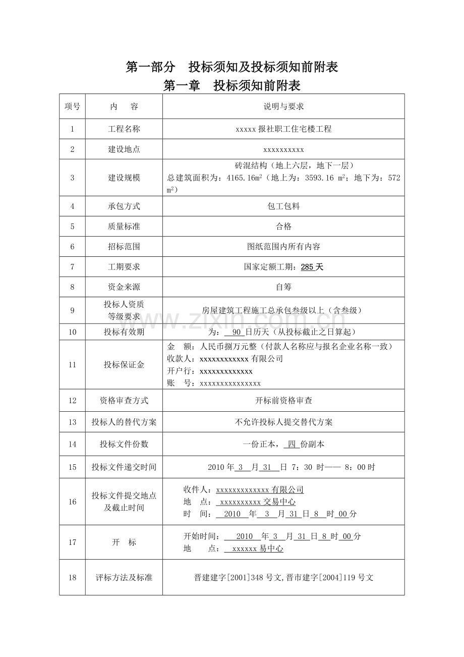 报社职工住宅楼工程招标文件.doc_第1页