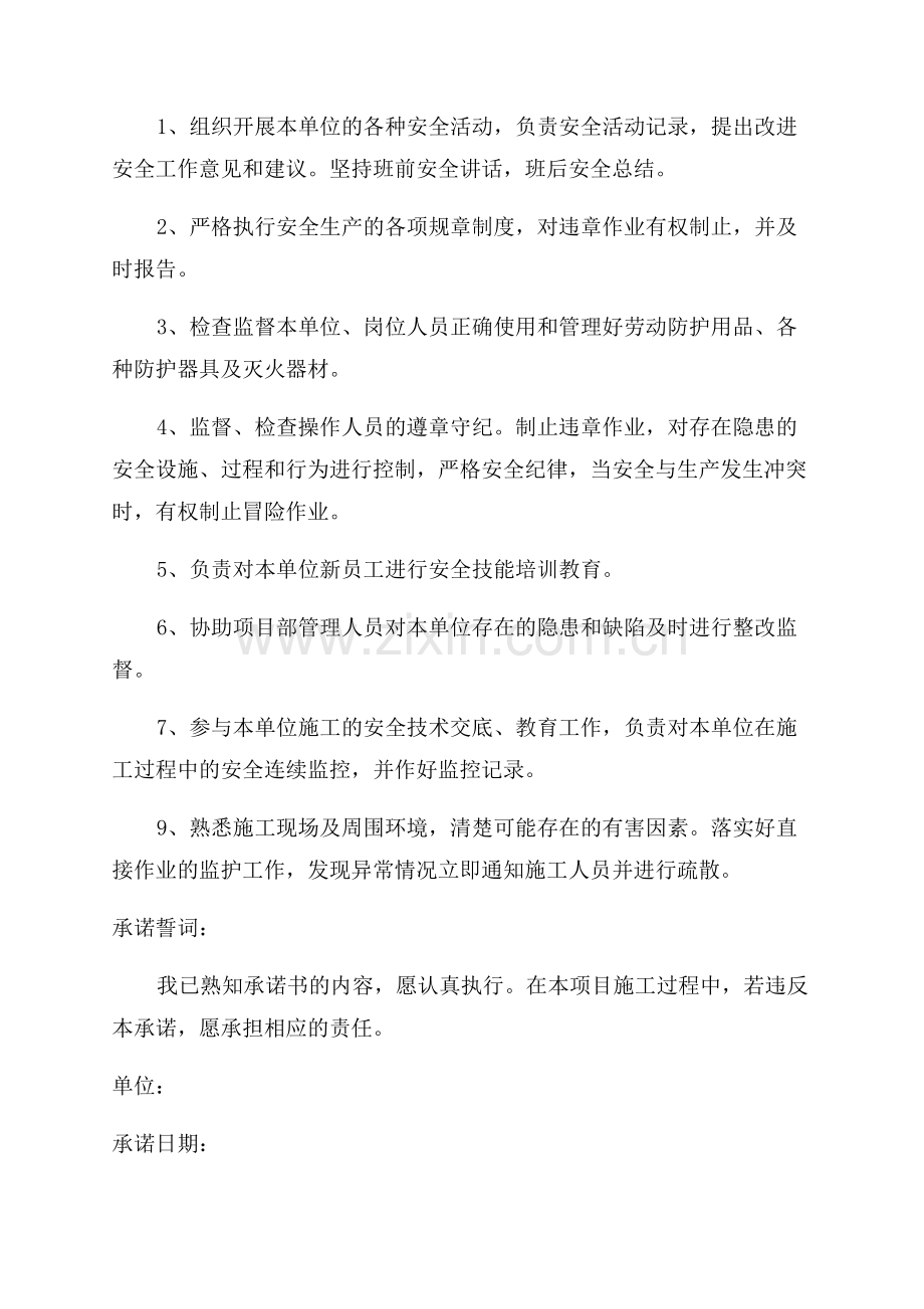 公司责任承诺书范文.docx_第2页