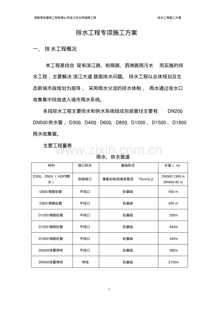 市政排水施工方案.pdf_第1页