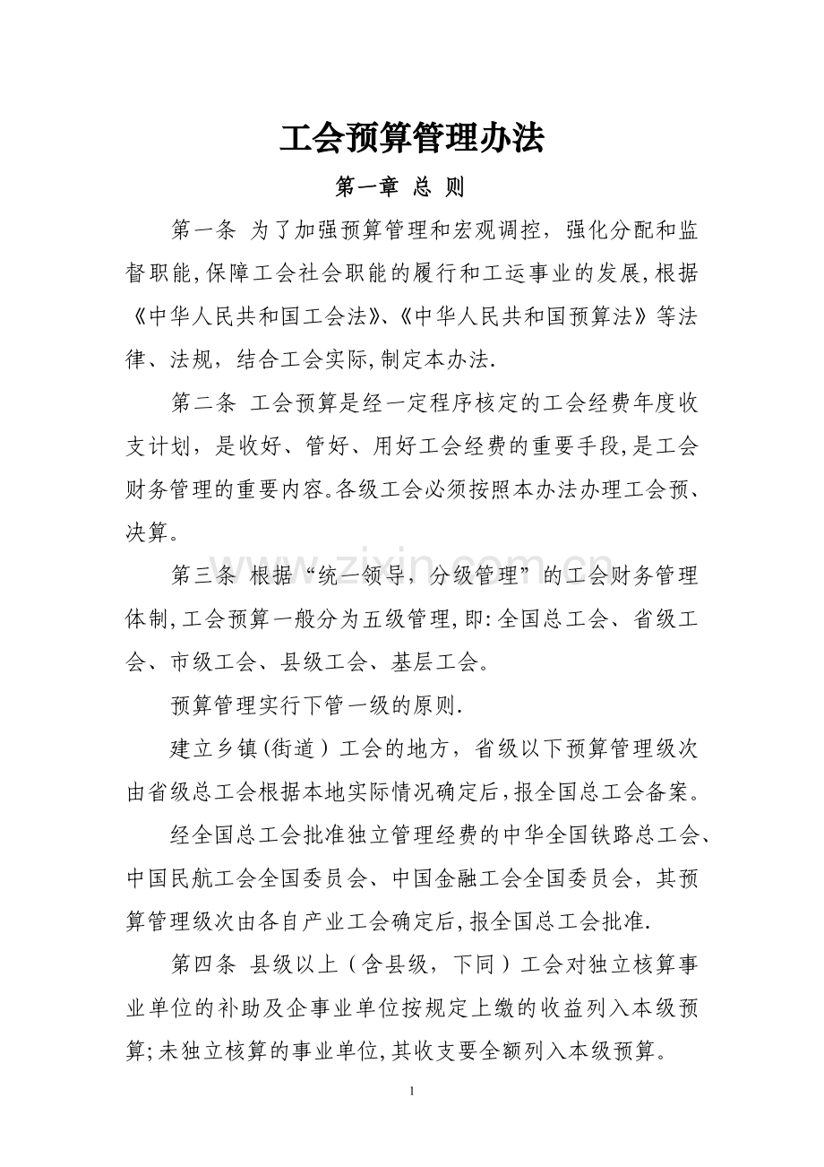 工会预算管理办法.doc_第1页