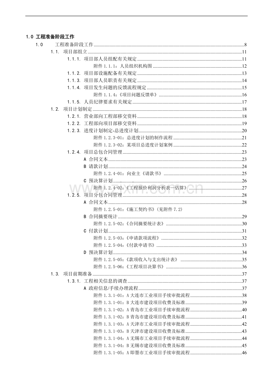 工程项目管理业务手册(工程准备阶段).doc_第1页