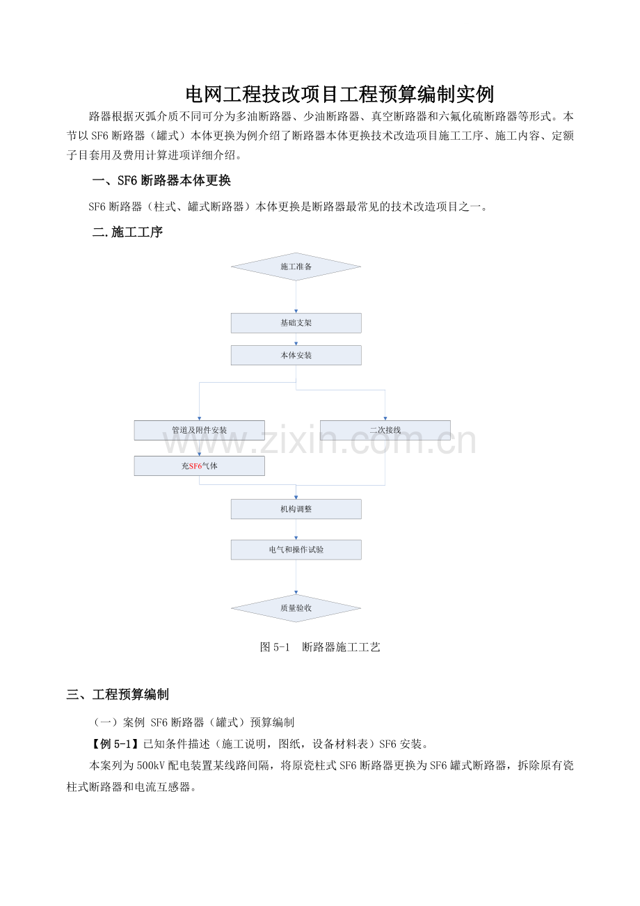 电网工程技改项目工程预算编制实例.doc_第1页