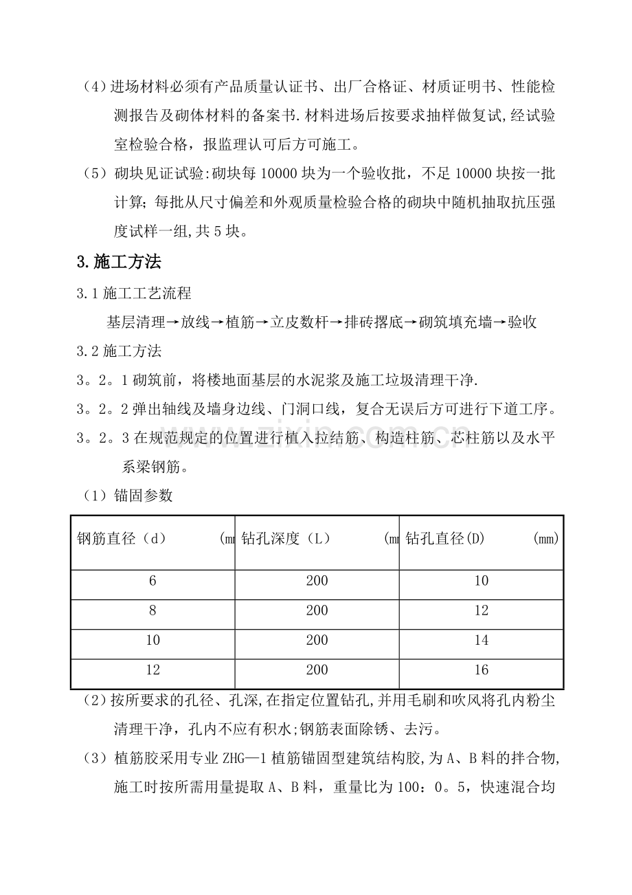 砌筑施工方案(综合楼)芯柱.doc_第3页