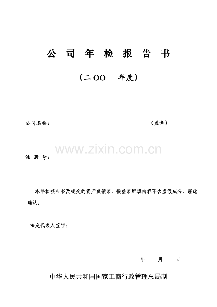 公司年检报告书.docx_第1页