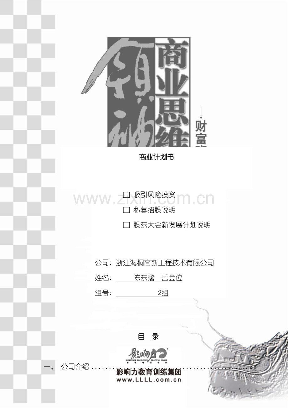 海桐高薪商业计划书模版模板.docx_第2页