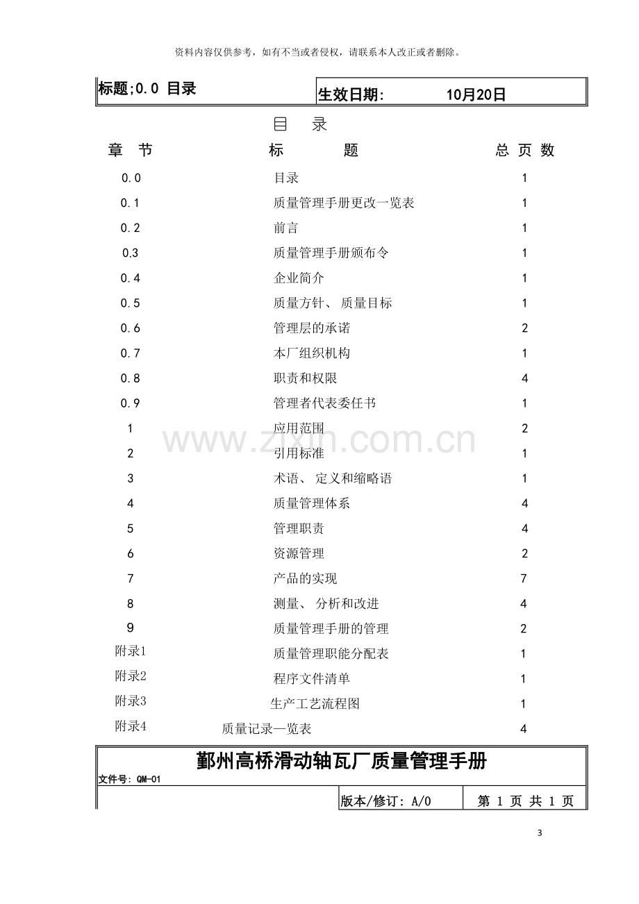 鄞州滑动轴瓦厂质量管理手册样本.doc_第3页