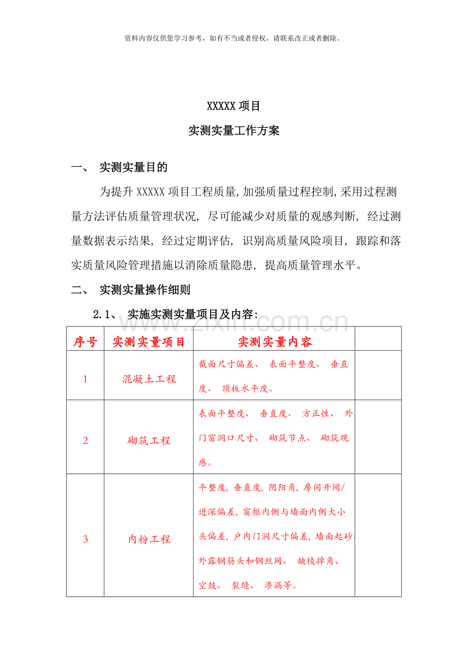 项目实测实量工作方案样本.doc_第1页