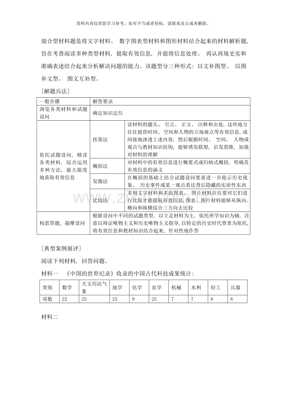 高考历史考前天冲刺古代中国的科学技术与文化和近代中国思想解放的潮流样本.doc_第2页