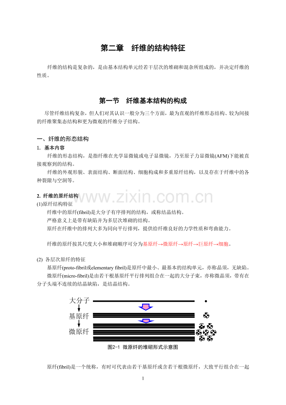 纤维的结构特征.doc_第1页