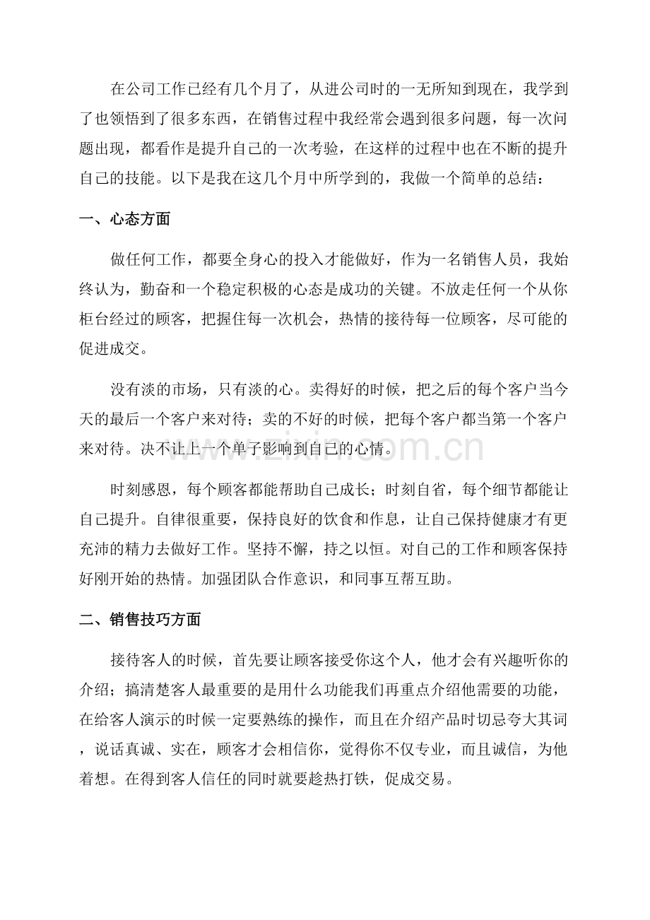 2023销售试用期转正工作总结.docx_第3页