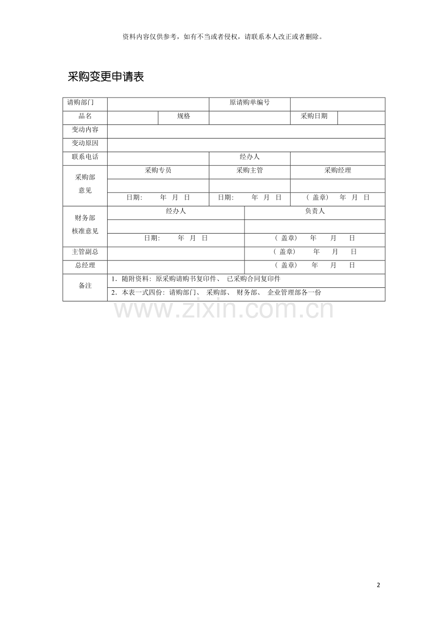 采购变更申请表模板.doc_第2页