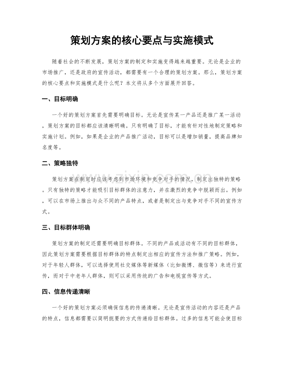 策划方案的核心要点与实施模式.docx_第1页