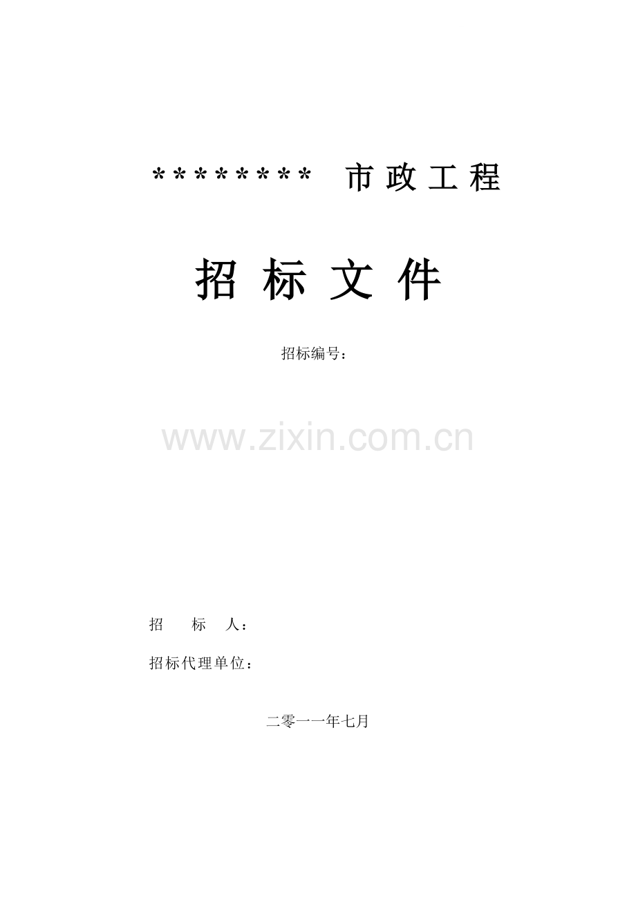 2024年市政工程招标文件.doc_第1页